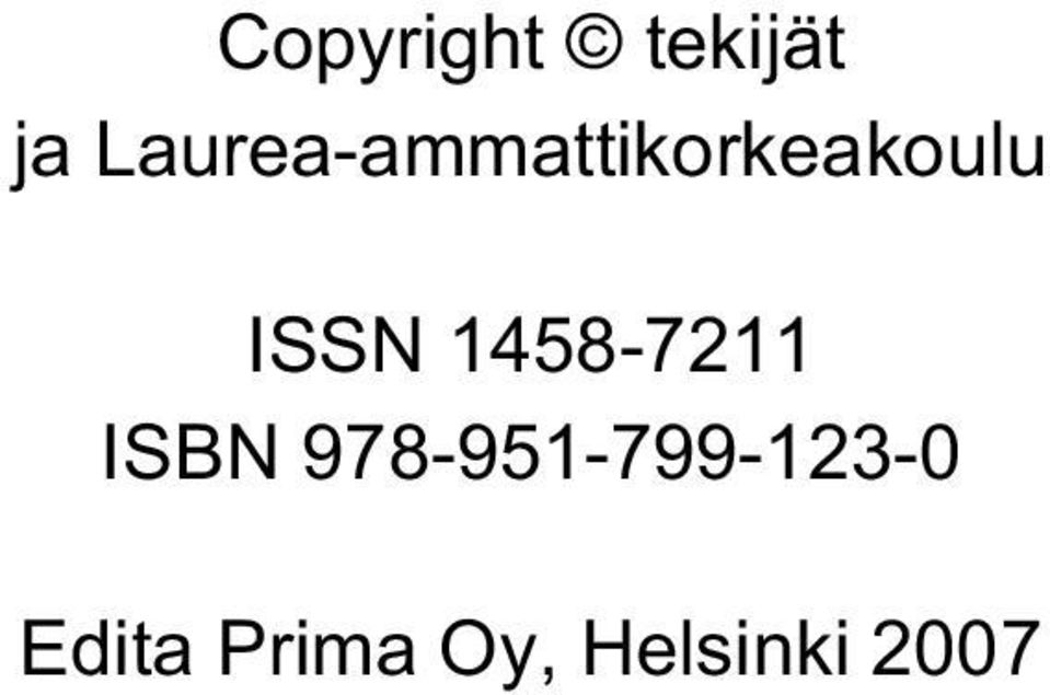 ISSN 1458-7211 ISBN