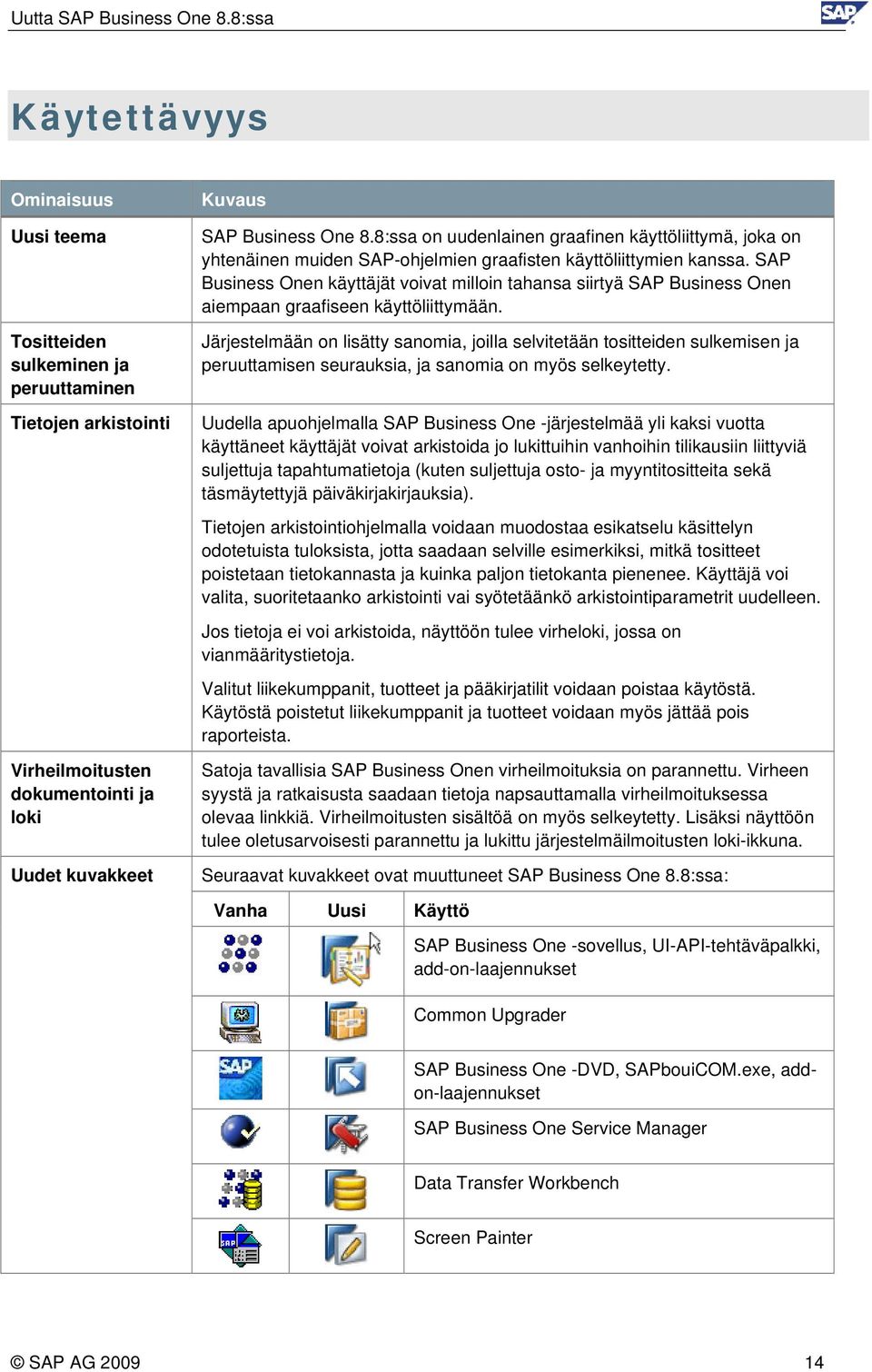 SAP Business Onen käyttäjät voivat milloin tahansa siirtyä SAP Business Onen aiempaan graafiseen käyttöliittymään.