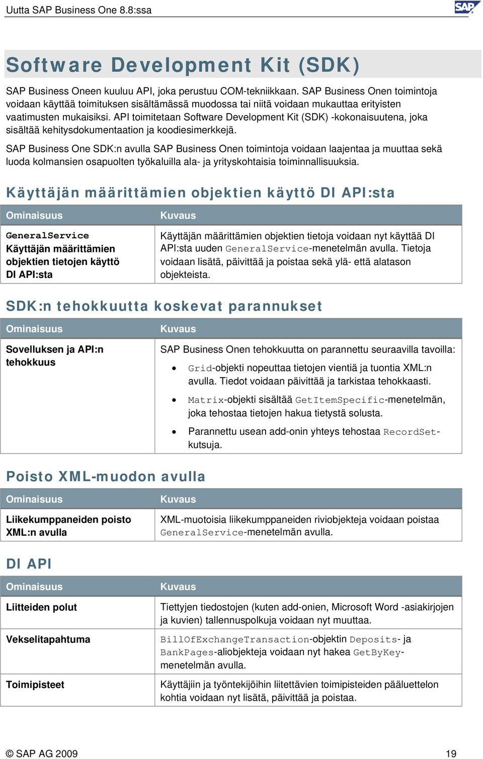 API toimitetaan Software Development Kit (SDK) -kokonaisuutena, joka sisältää kehitysdokumentaation ja koodiesimerkkejä.