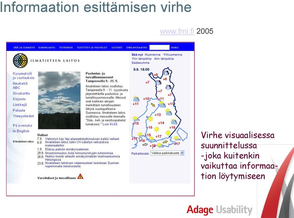 fi 2005 Virhe visuaalisessa