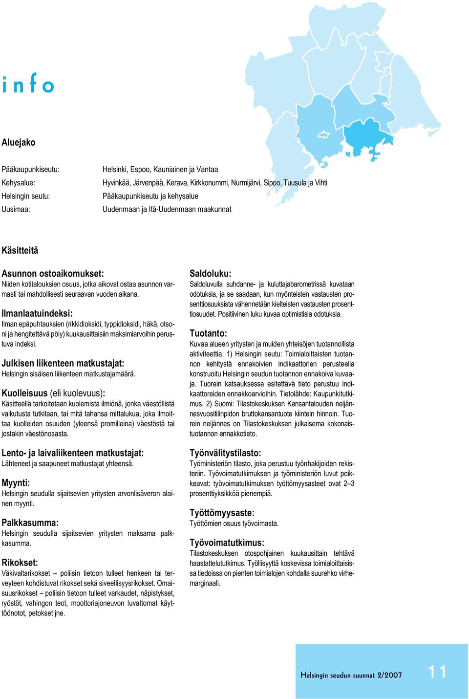 vuoden aikana. Ilmanlaatuindeksi: Ilman epäpuhtauksien (rikkidioksidi, typpidioksidi, häkä, otsoni ja hengitettävä pöly) kuukausittaisiin maksimiarvoihin perustuva indeksi.