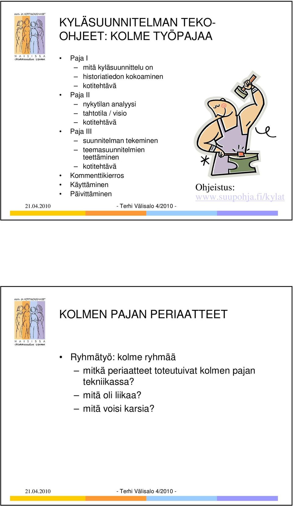 teettäminen kotitehtävä Kommenttikierros Käyttäminen Päivittäminen Ohjeistus: www.suupohja.