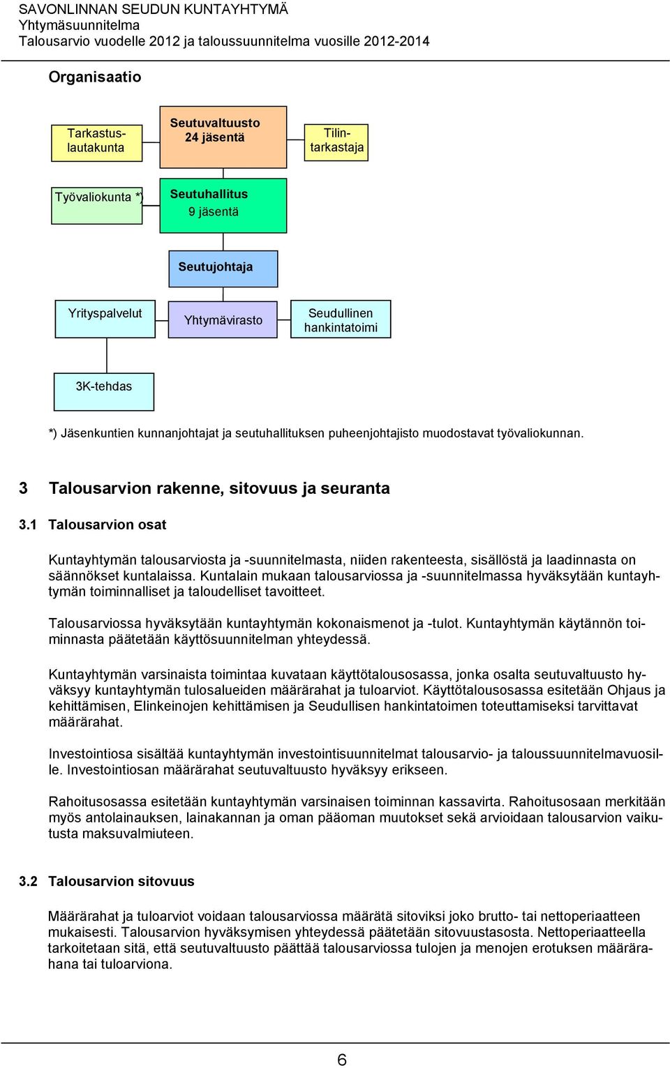 1 Talousarvion osat Kuntayhtymän talousarviosta ja -suunnitelmasta, niiden rakenteesta, sisällöstä ja laadinnasta on säännökset kuntalaissa.