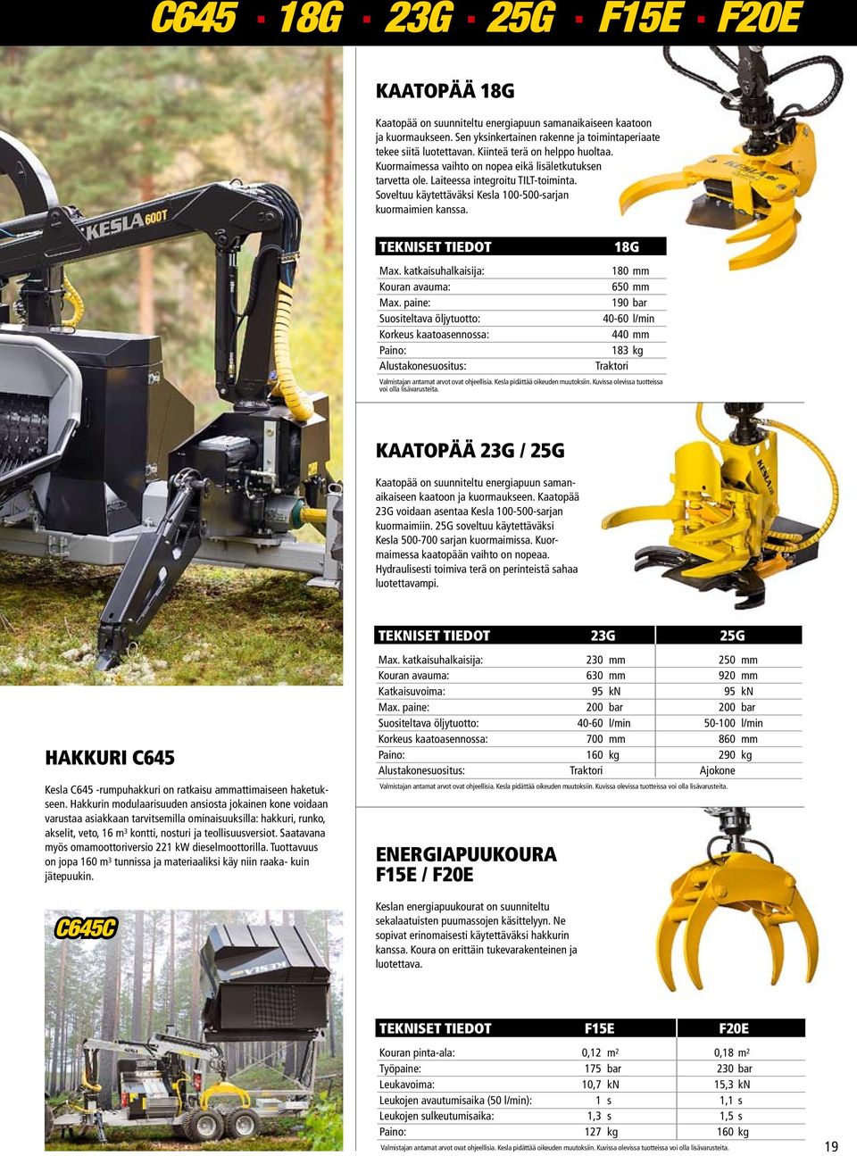 TEKNISET TIEDOT Max. katkaisuhalkaisija: Kouran avauma: Max.