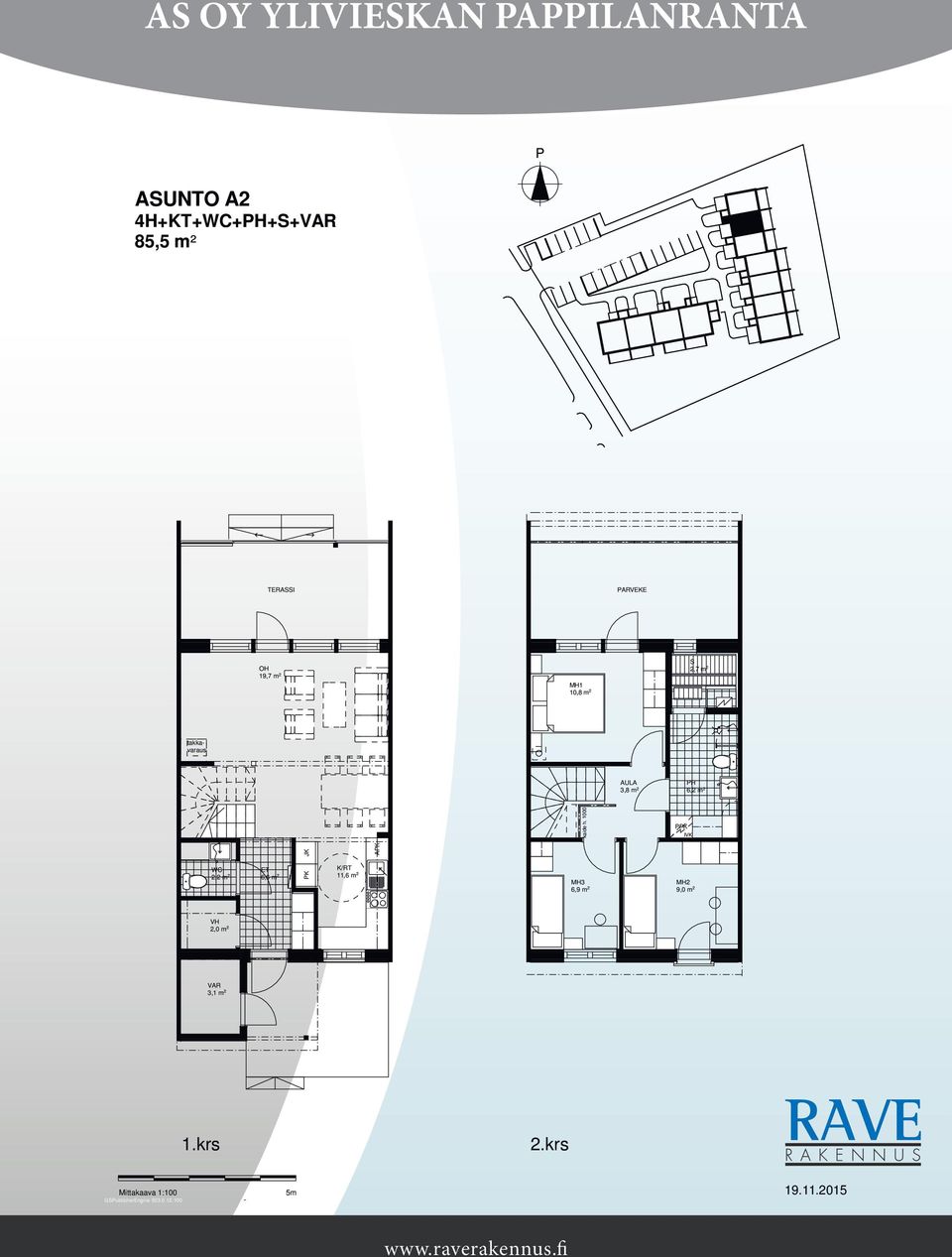 1000 K WC K/RT 2,2 m 2 6,6 m 2 11,6 m 2 K JK AK MH3 6,9 m 2