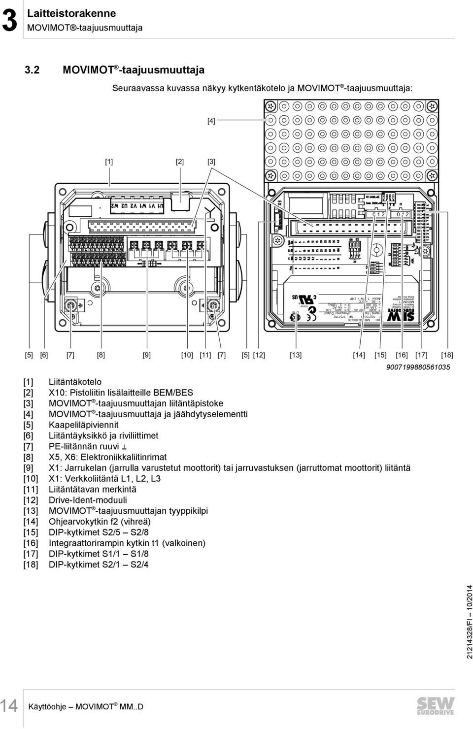 5A AC == 4A AC Made in Germany -30...+40 C 1.5kW / 2HP Drive Inverter MM15D-503-00 P# Eingang : 18215033 : Ausgang 1757110 U I = = U I 3x0V. f = 50...60Hz f 2.