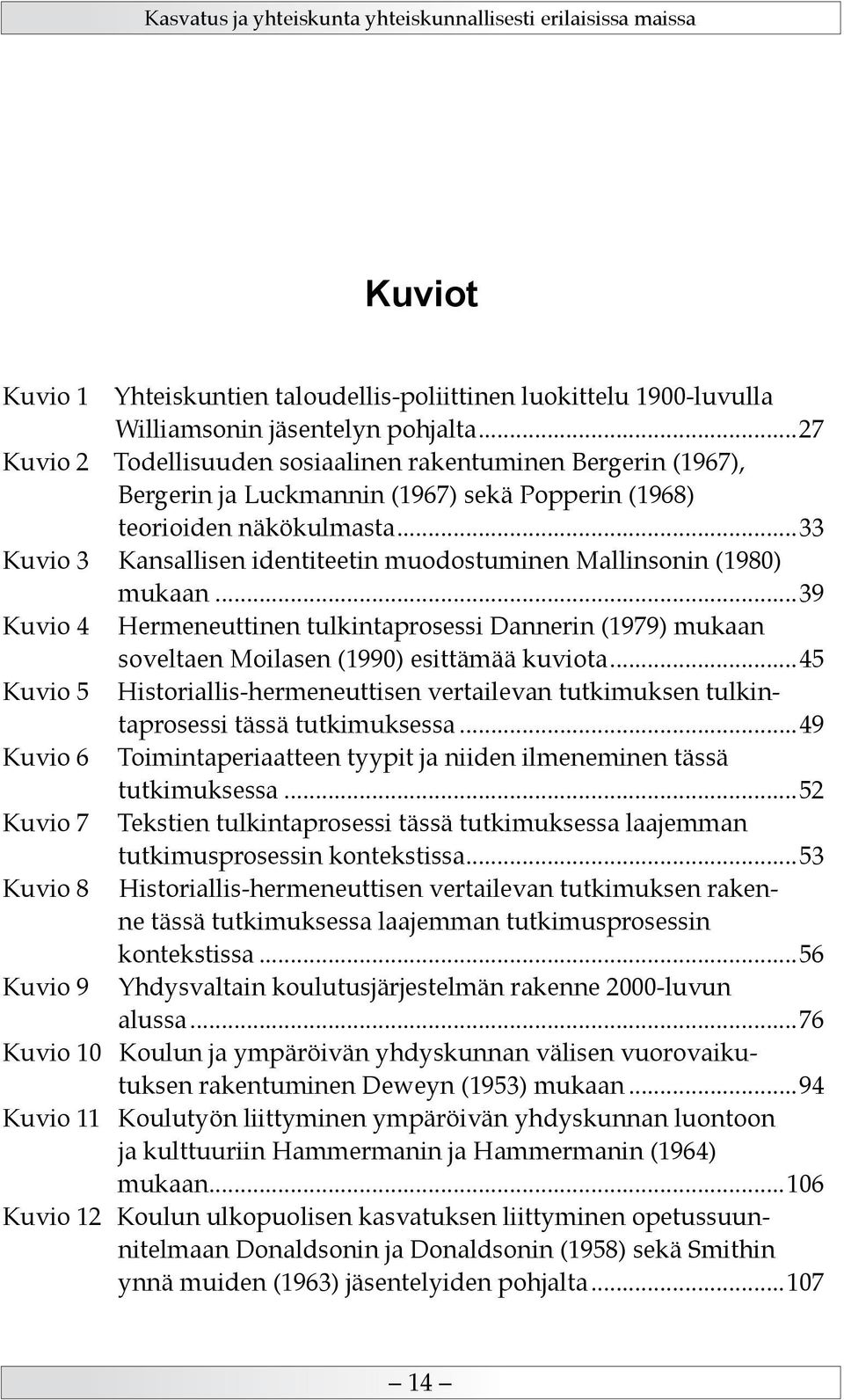 ..33 Kuvio 3 Kansallisen identiteetin muodostuminen Mallinsonin (1980) mukaan...39 Kuvio 4 Hermeneuttinen tulkintaprosessi Dannerin (1979) mukaan soveltaen Moilasen (1990) esittämää kuviota.