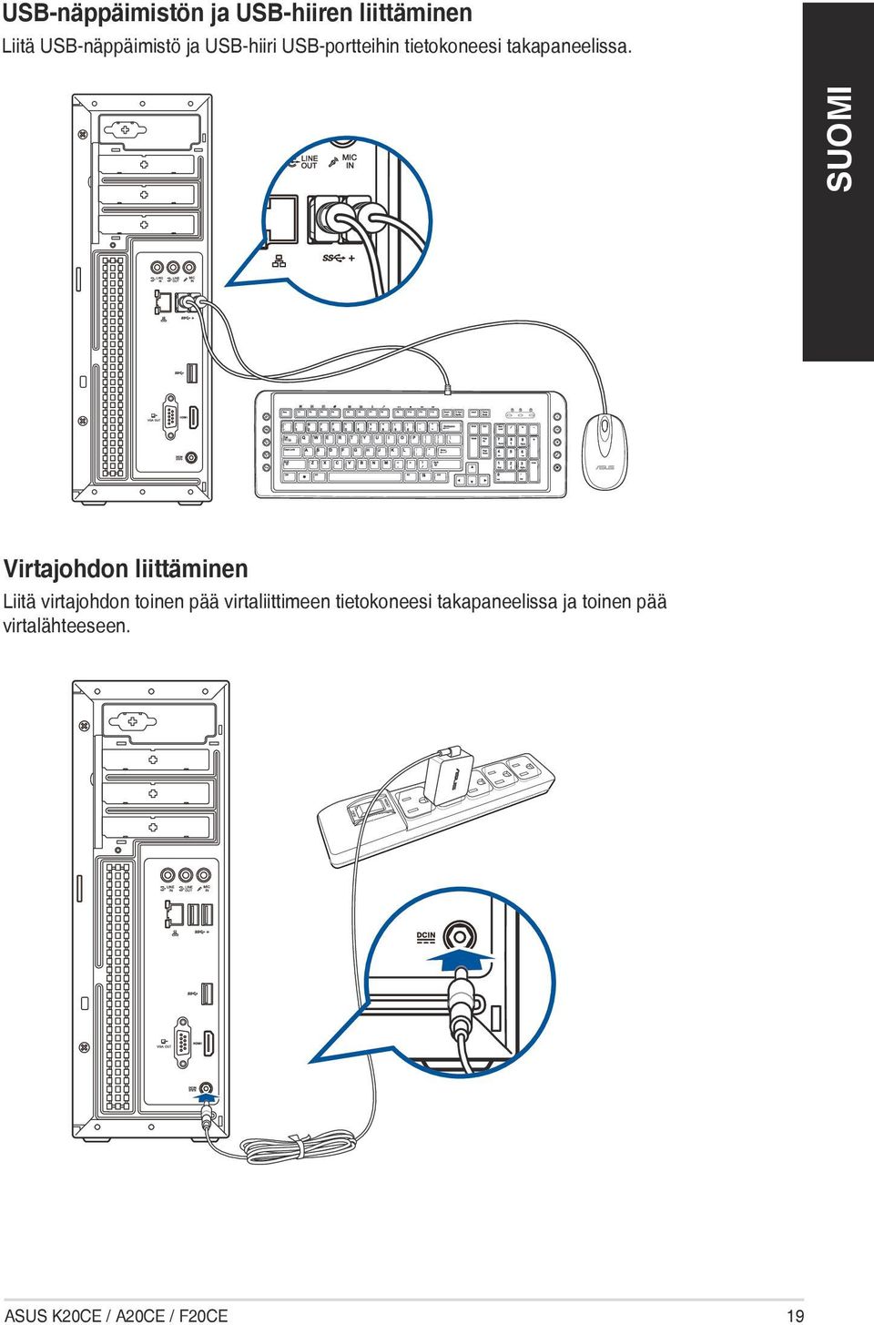 ` Virtajohdon liittäminen Liitä virtajohdon toinen pää virtaliittimeen