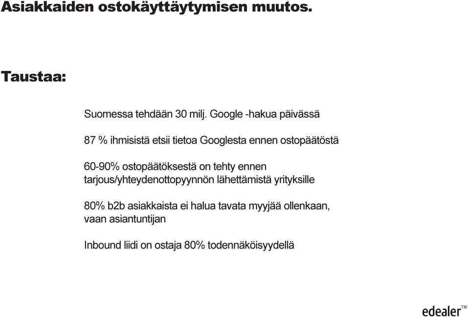 ostopäätöksestä on tehty ennen tarjous/yhteydenottopyynnön lähettämistä yrityksille 80%