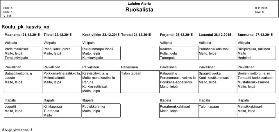 2015 Keskiviikko 23.12.