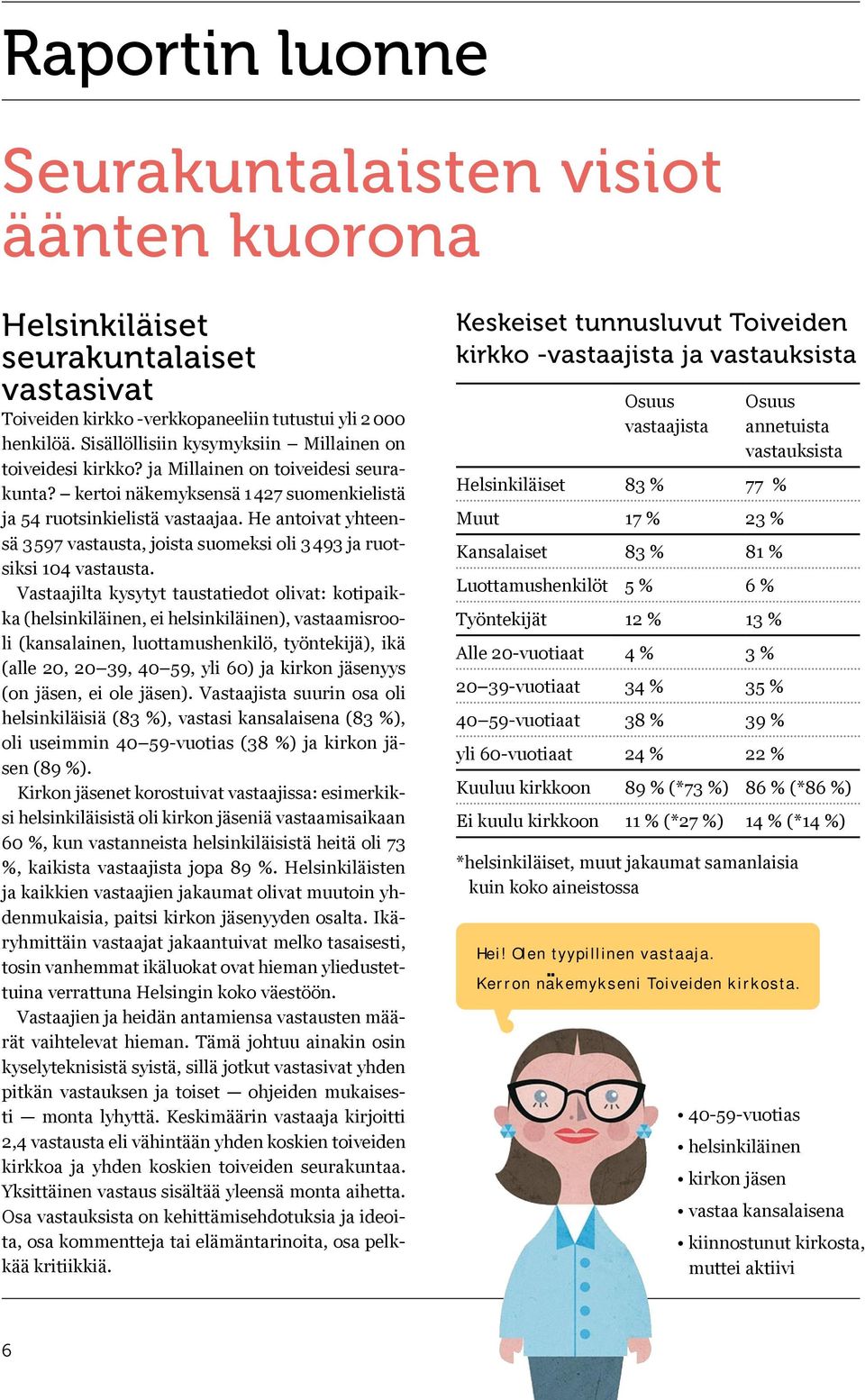 He antoivat yhteensä 3597 vastausta, joista suomeksi oli 3493 ja ruotsiksi 104 vastausta.