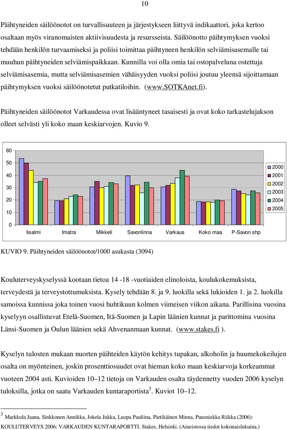 Kunnilla voi olla omia tai ostopalveluna ostettuja selviämisasemia, mutta selviämisasemien vähäisyyden vuoksi poliisi joutuu yleensä sijoittamaan päihtymyksen vuoksi säilöönotetut putkatiloihin. (www.