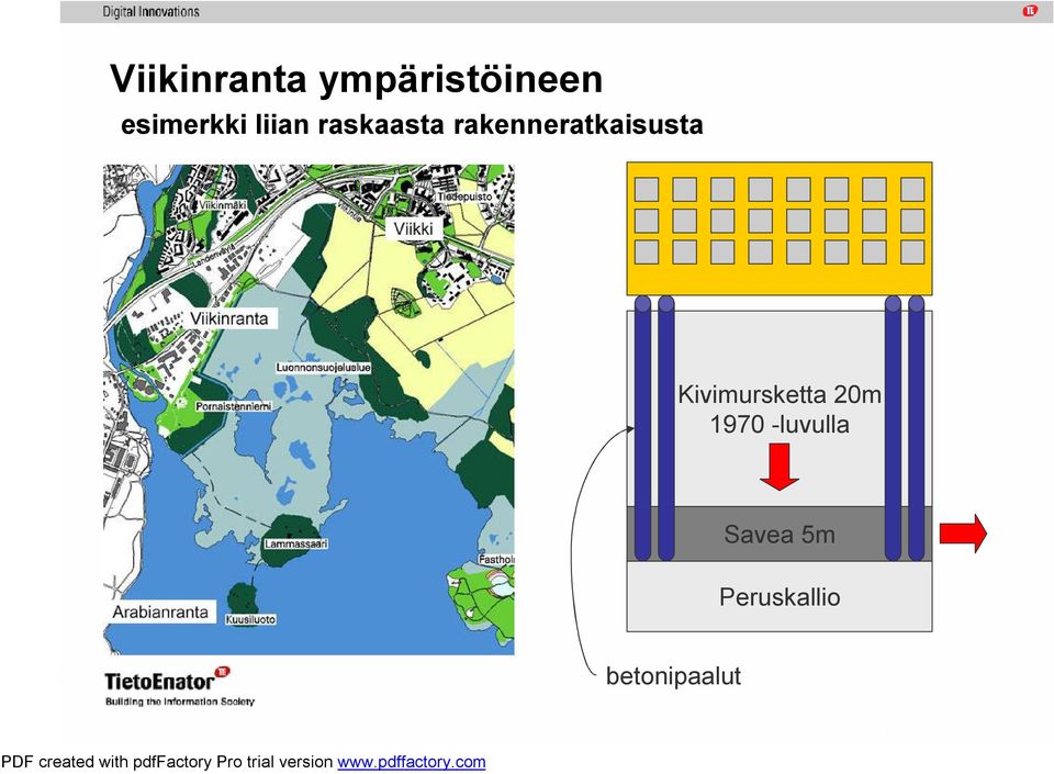 rakenneratkaisusta Kivimursketta