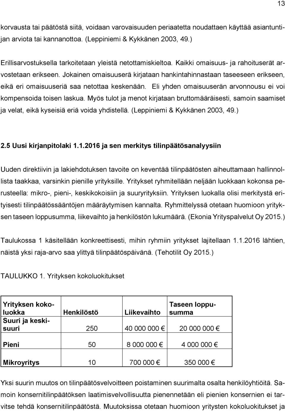 Jokainen omaisuuserä kirjataan hankintahinnastaan taseeseen erikseen, eikä eri omaisuuseriä saa netottaa keskenään. Eli yhden omaisuuserän arvonnousu ei voi kompensoida toisen laskua.