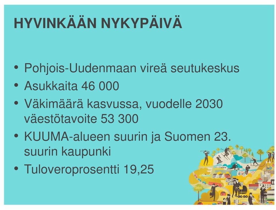 vuodelle 2030 väestötavoite 53 300 KUUMA-alueen