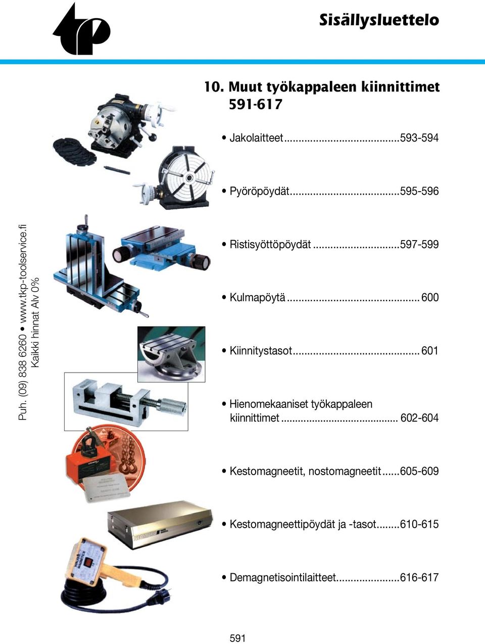 .. 600 Kiinnitystasot... 601 Hienomekaaniset työkappaleen kiinnittimet.