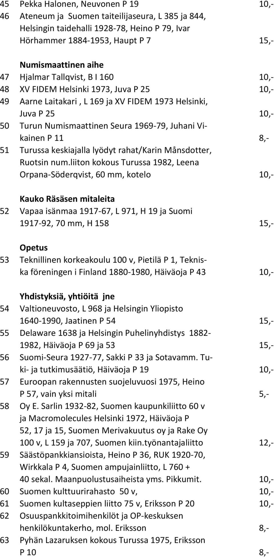 11 8,- 51 Turussa keskiajalla lyödyt rahat/karin Månsdotter, Ruotsin num.