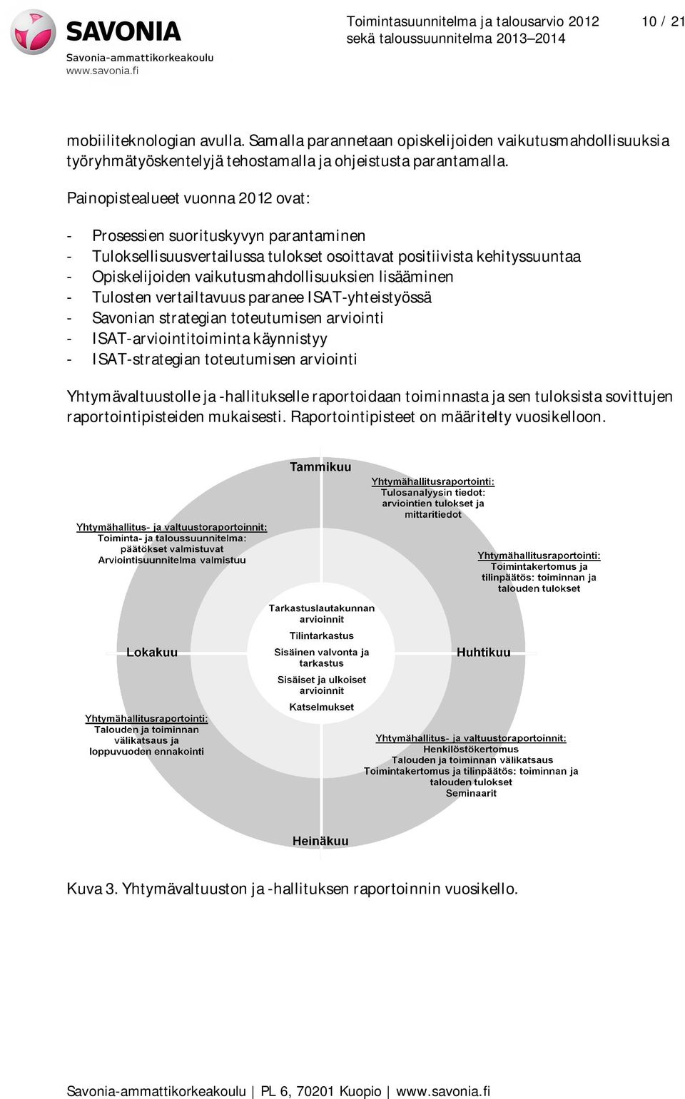 lisääminen - Tulosten vertailtavuus paranee ISAT-yhteistyössä - Savonian strategian toteutumisen arviointi - ISAT-arviointitoiminta käynnistyy - ISAT-strategian toteutumisen arviointi