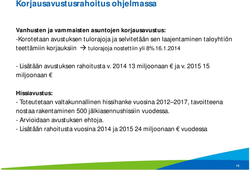 2014 13 miljoonaan ja v.