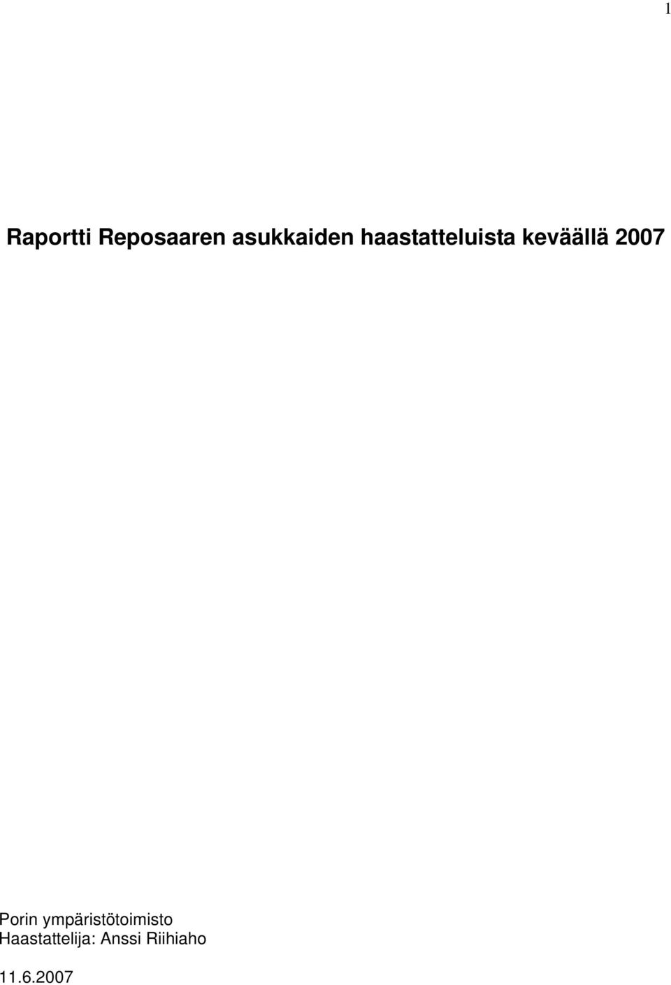 keväällä 2007 Porin