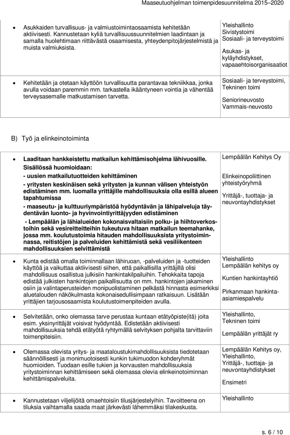 Sosiaali- ja terveystoimi, vapaaehtoisorganisaatiot Kehitetään ja otetaan käyttöön turvallisuutta parantavaa tekniikkaa, jonka avulla voidaan paremmin mm.