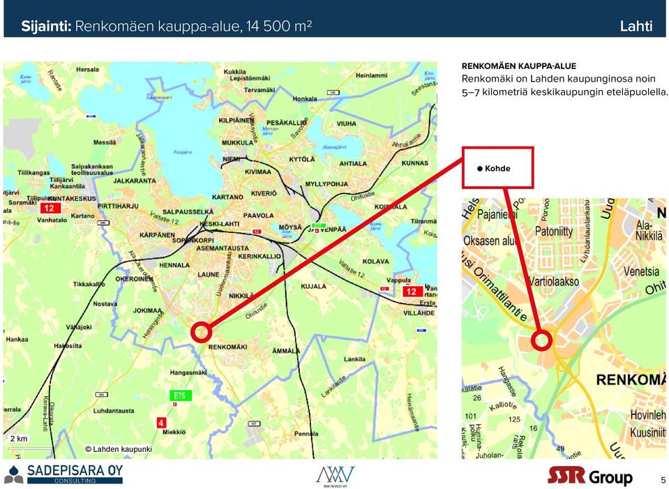 Renkomäki on Lahden kaupunginosa noin 5 7 kilometriä