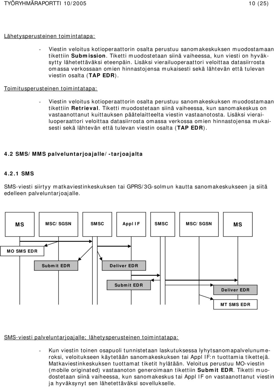 Lisäksi vierailuoperaattori veloittaa datasiirrosta omassa verkossaan omien hinnastojensa mukaisesti sekä lähtevän että tulevan viestin osalta (TAP EDR).