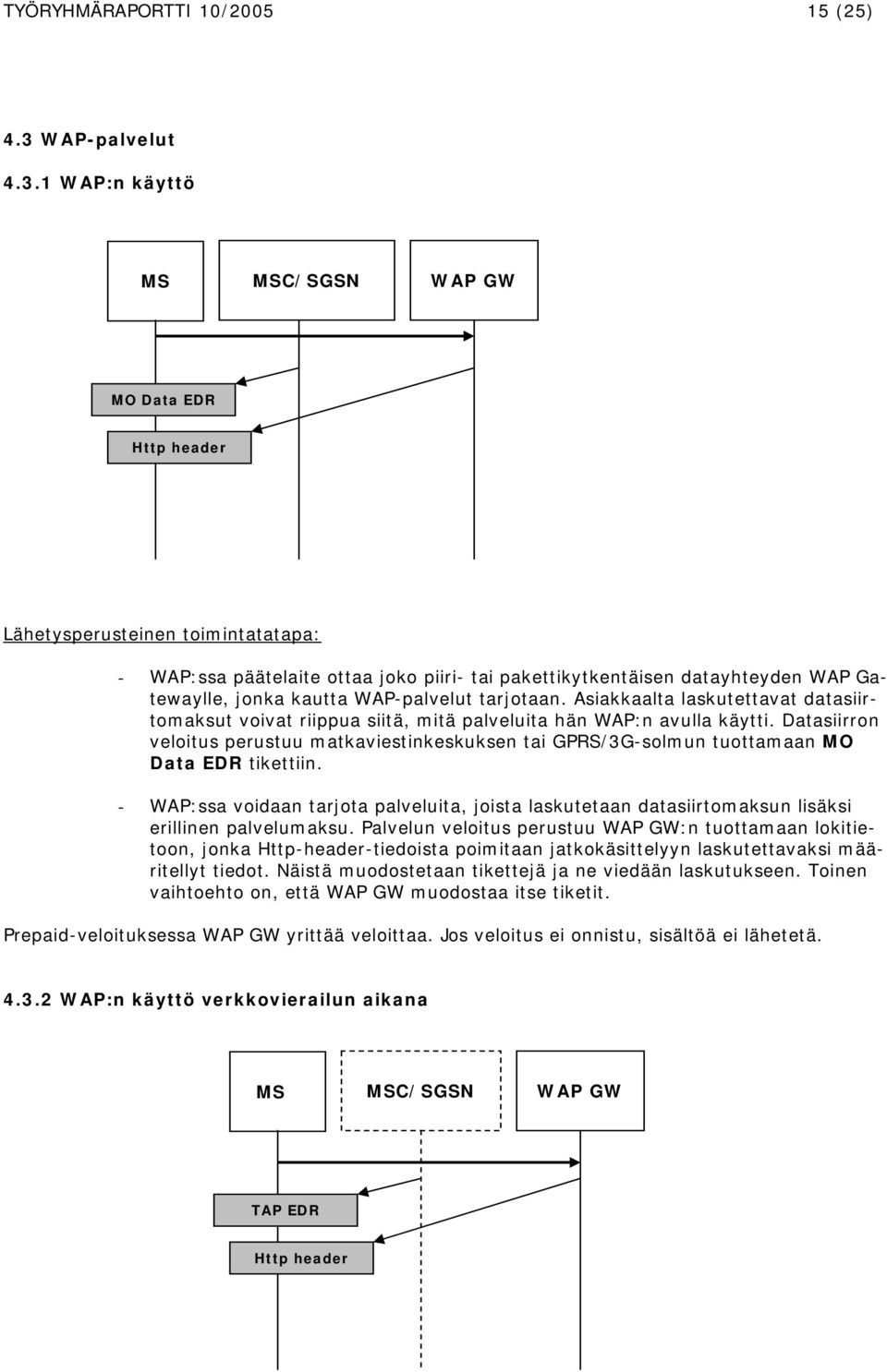 1 WAP:n käyttö MS MSC/SGSN WAP GW MO Data EDR Http header Lähetysperusteinen toimintatatapa: - WAP:ssa päätelaite ottaa joko piiri- tai pakettikytkentäisen datayhteyden WAP Gatewaylle, jonka kautta
