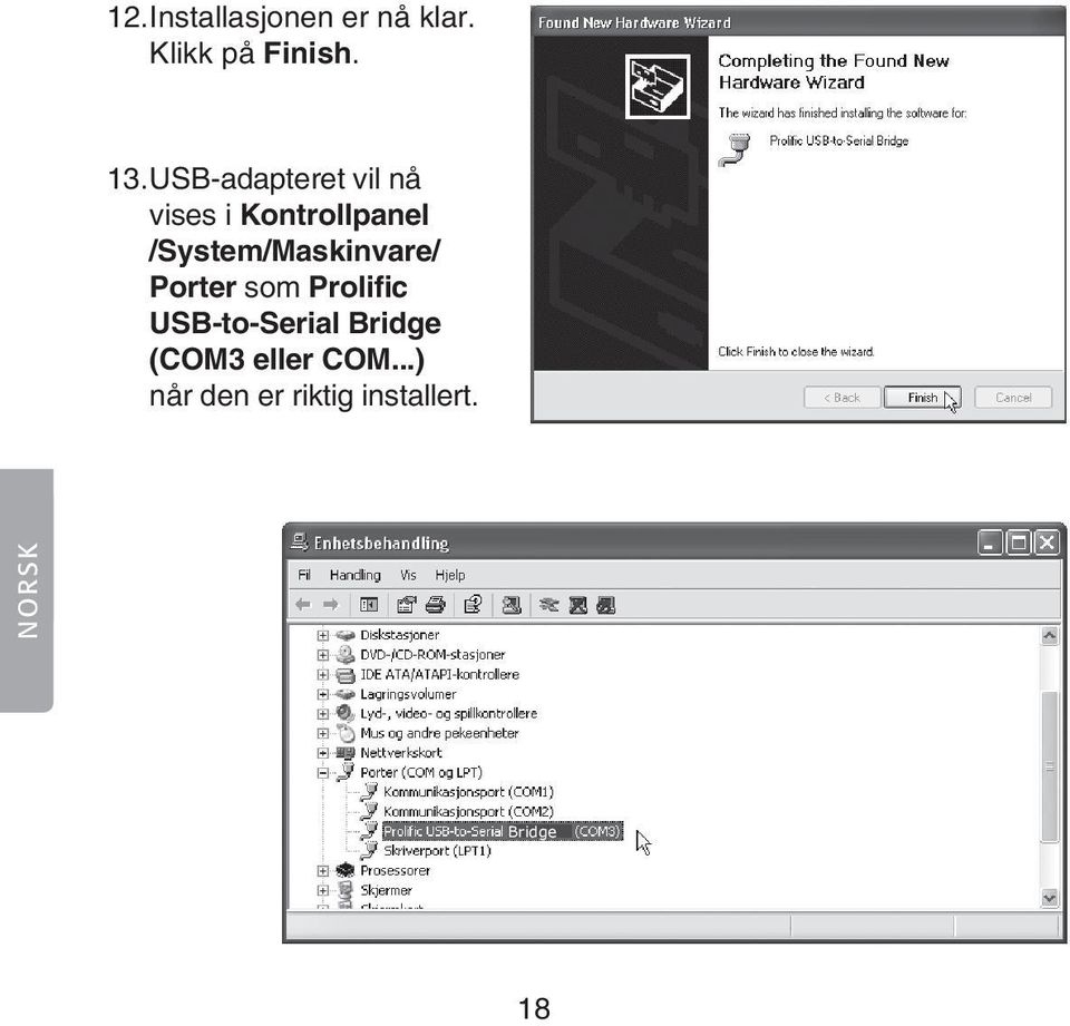 /System/Maskinvare/ Porter som Prolific USB-to-Serial