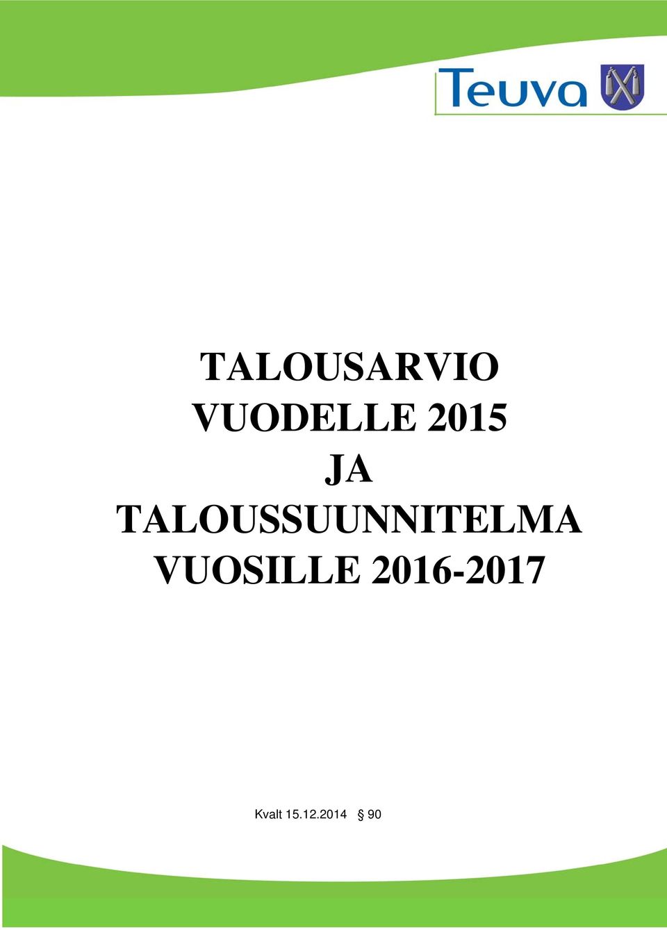 TALOUSSUUNNITELMA