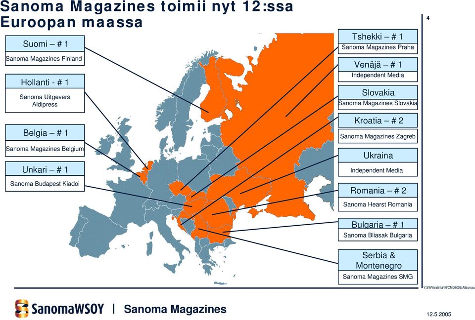 # 1 Independent Media Slovakia Slovakia Kroatia # 2 Zagreb Ukraina Independent Media