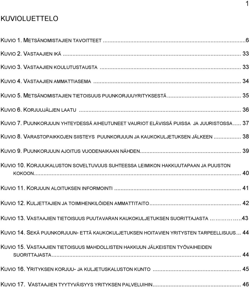 VARASTOPAIKKOJEN SIISTEYS PUUNKORJUUN JA KAUKOKULJETUKSEN JÄLKEEN... 38 KUVIO 9. PUUNKORJUUN AJOITUS VUODENAIKAAN NÄHDEN... 39 KUVIO 10.