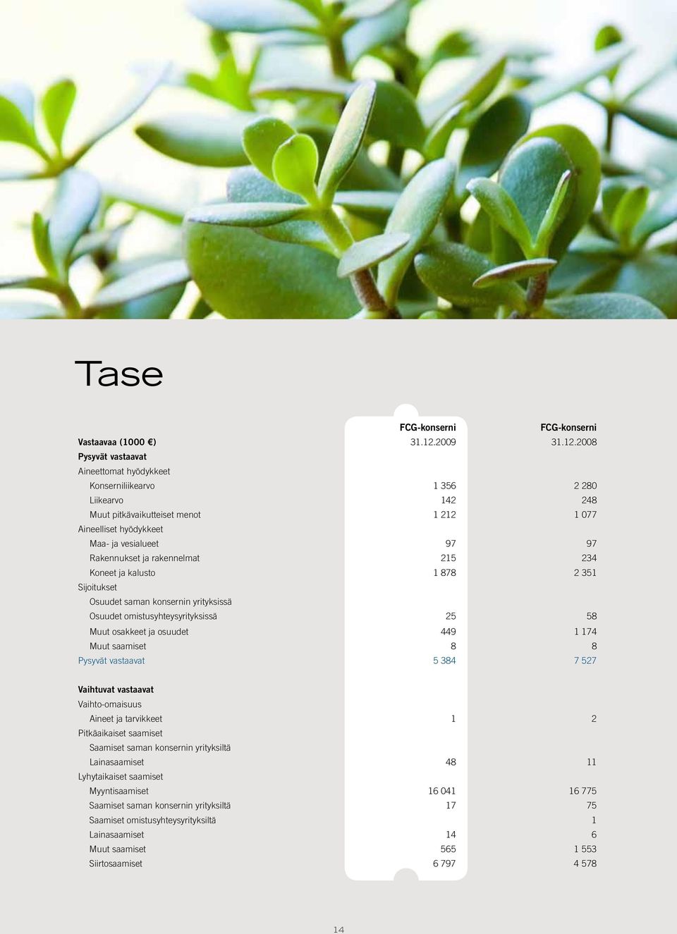 2008 Pysyvät vastaavat Aineettomat hyödykkeet Konserniliikearvo 1 356 2 280 Liikearvo 142 248 Muut pitkävaikutteiset menot 1 212 1 077 Aineelliset hyödykkeet Maa- ja vesialueet 97 97 Rakennukset ja