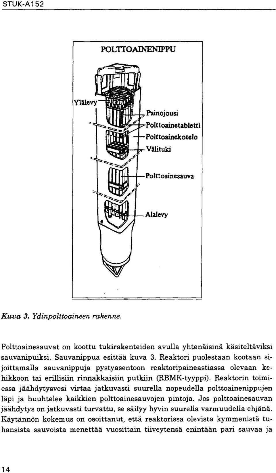 Reaktori puolestaan kootaan sijoittamalla sauvanippuja pystyasentoon reaktoripaineastiassa olevaan kehikkoon tai erillisiin rinnakkaisiin putkiin (RBMK-tyyppi).