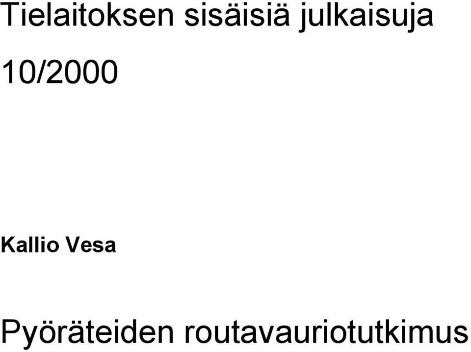 10/2000 Kallio Vesa