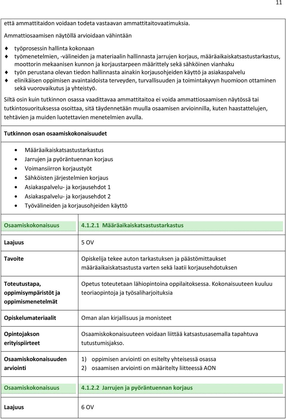 mekaanisen kunnon ja korjaustarpeen määrittely sekä sähköinen vianhaku työn perustana olevan tiedon hallinnasta ainakin korjausohjeiden käyttö ja asiakaspalvelu elinikäisen oppimisen avaintaidoista