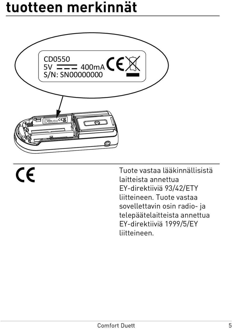 EY-direktiiviä 93/42/ETY liitteineen.