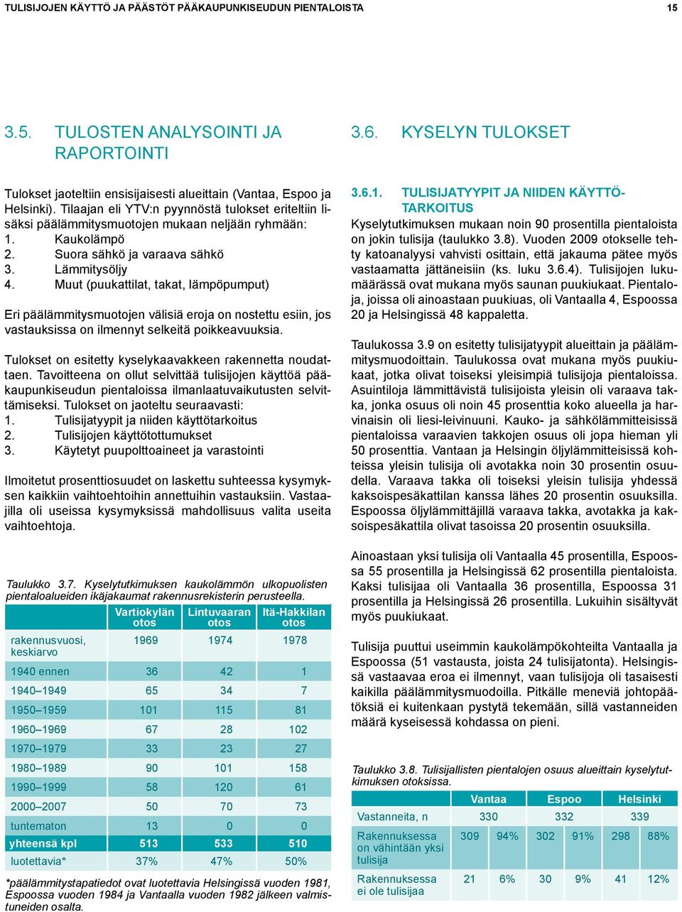 Kaukolämpö 2. Suora sähkö ja varaava sähkö 3. Lämmitysöljy 4.