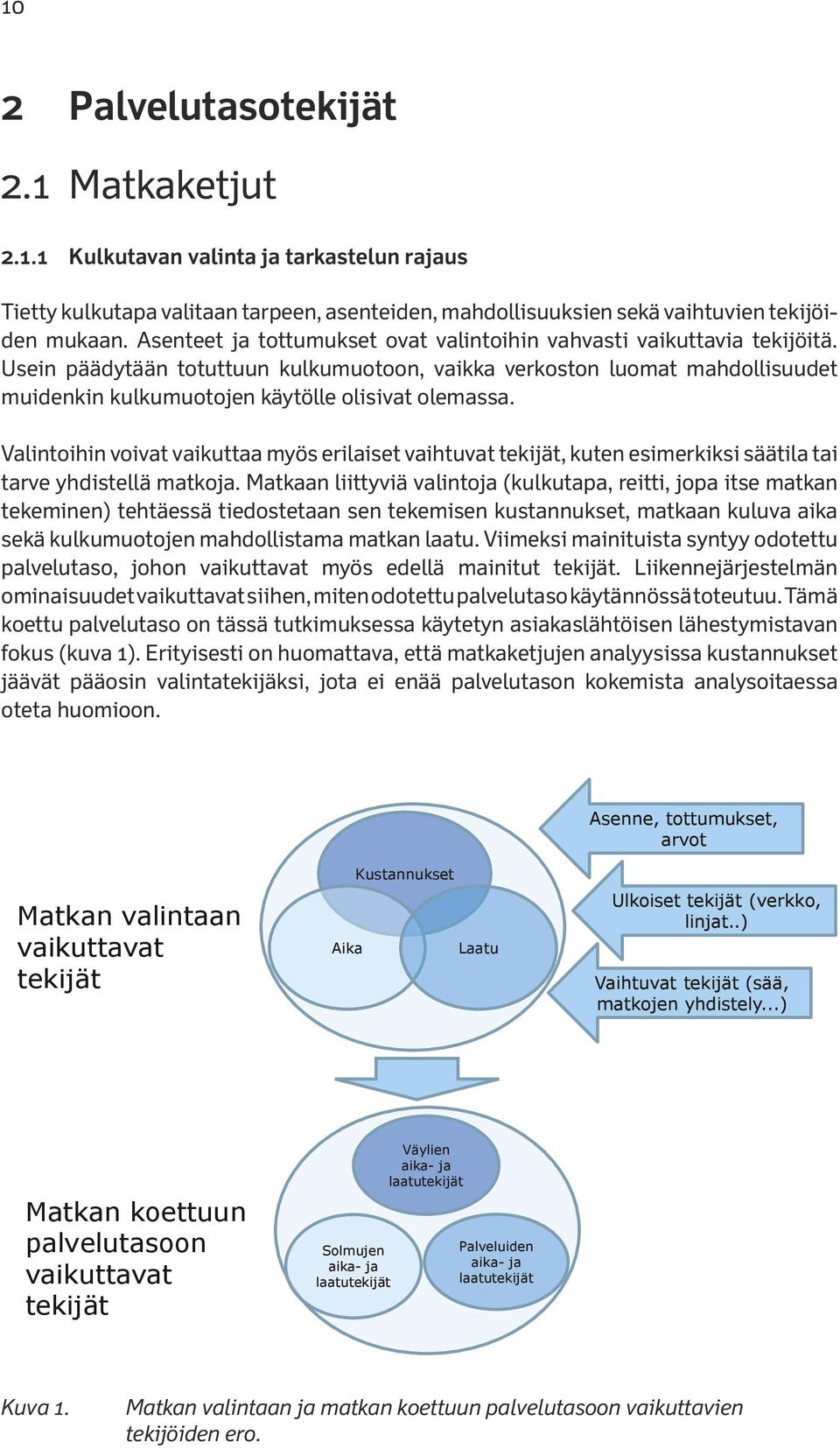 Usein päädytään totuttuun kulkumuotoon, vaikka verkoston luomat mahdollisuudet muidenkin kulkumuotojen käytölle olisivat olemassa.