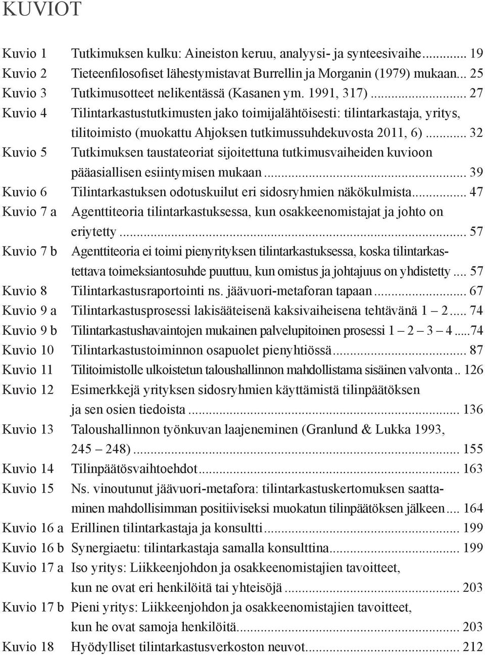 .. 27 Kuvio 4 Tilintarkastustutkimusten jako toimijalähtöisesti: tilintarkastaja, yritys, tili toi misto (muokattu Ahjoksen tutkimussuhdekuvosta 2011, 6).