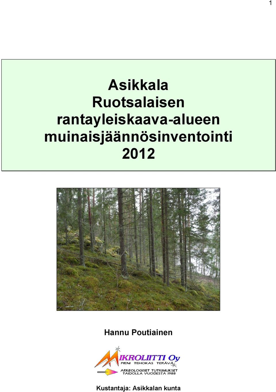 muinaisjäännösinventointi 2012
