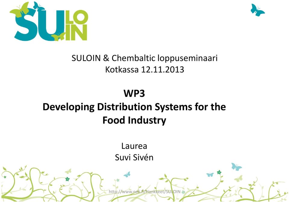 2013 WP3 Developing Distribution