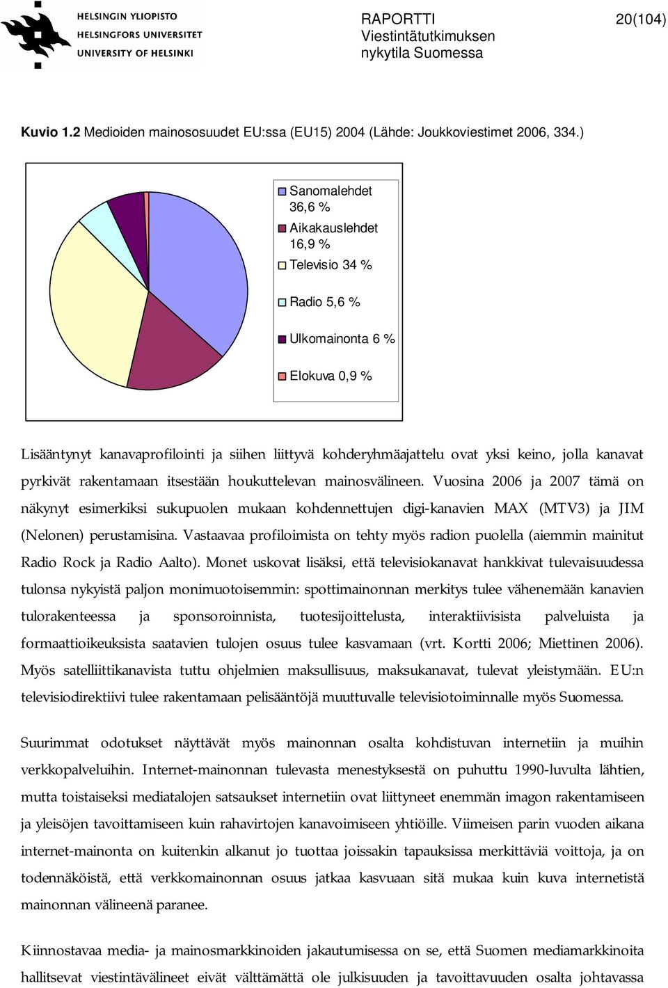 kanavat pyrkivät rakentamaan itsestään houkuttelevan mainosvälineen.