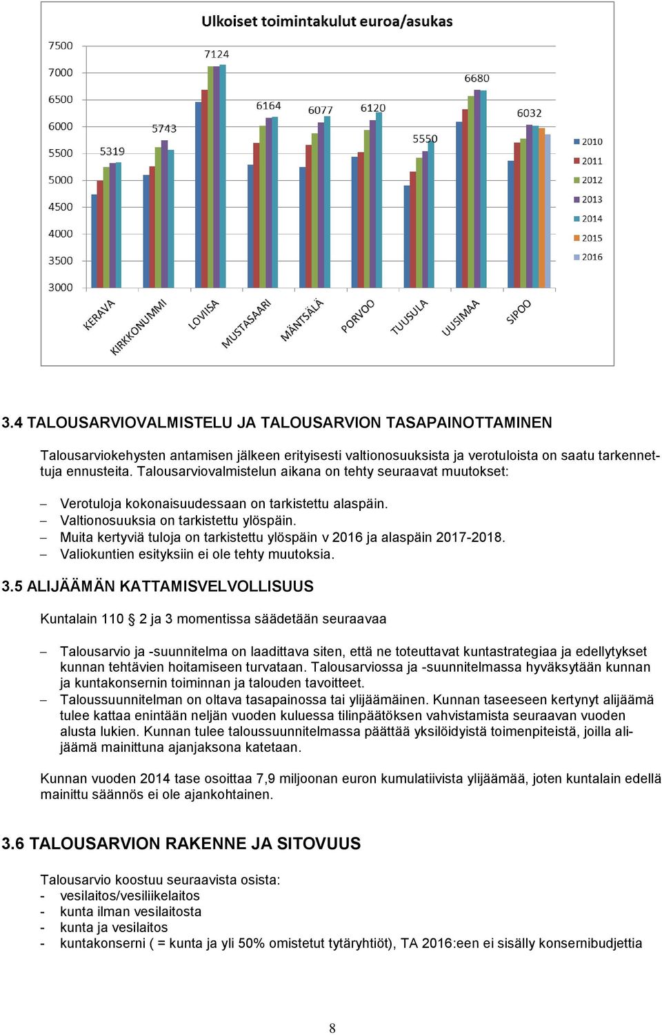 Muita kertyviä tuloja on tarkistettu ylöspäin v 2016 ja alaspäin 2017-2018. Valiokuntien esityksiin ei ole tehty muutoksia. 3.