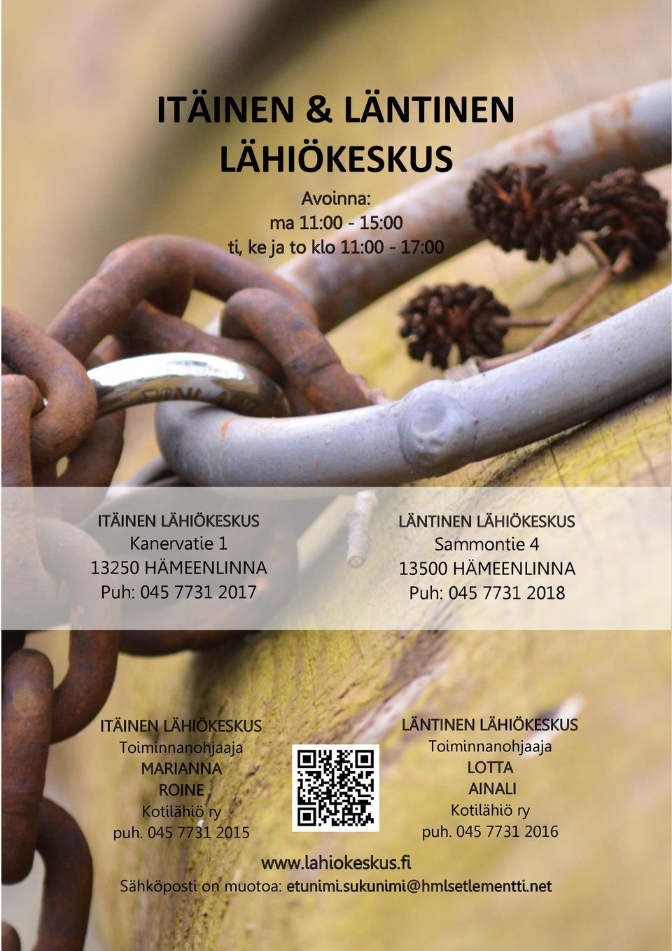 LÄHIÖKESKUS Toiminnanohjaaja MARIANNA ROINE Kotilähiö ry puh.