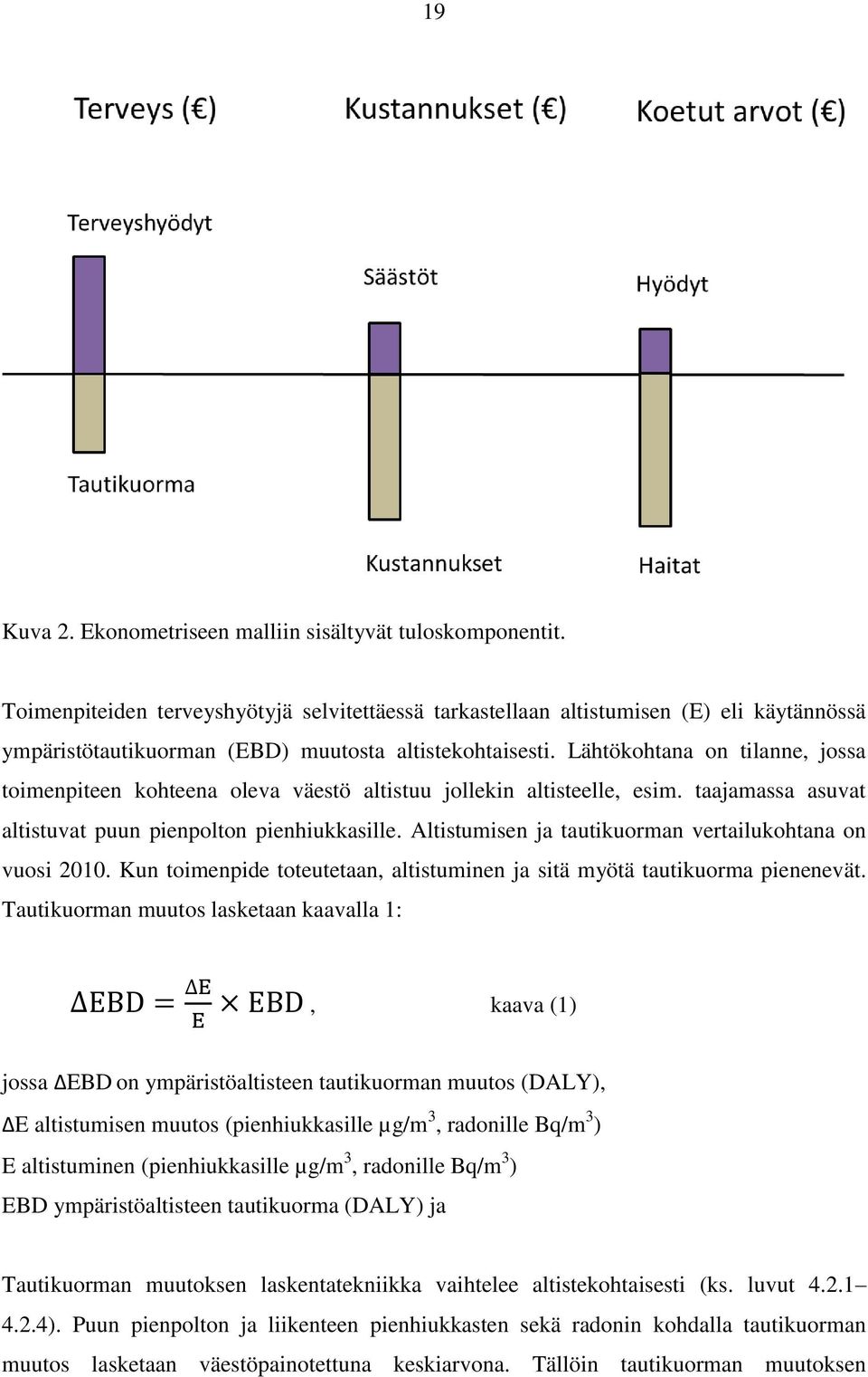 Lähtökohtana on tilanne, jossa toimenpiteen kohteena oleva väestö altistuu jollekin altisteelle, esim. taajamassa asuvat altistuvat puun pienpolton pienhiukkasille.