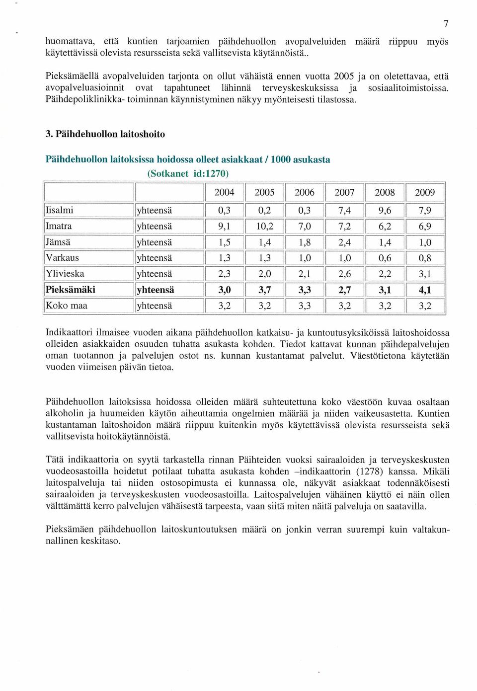 Päihdepolikiinikka- toiminnan käynnistyminen näkyy myönteisesti tilastossa. 7 3.