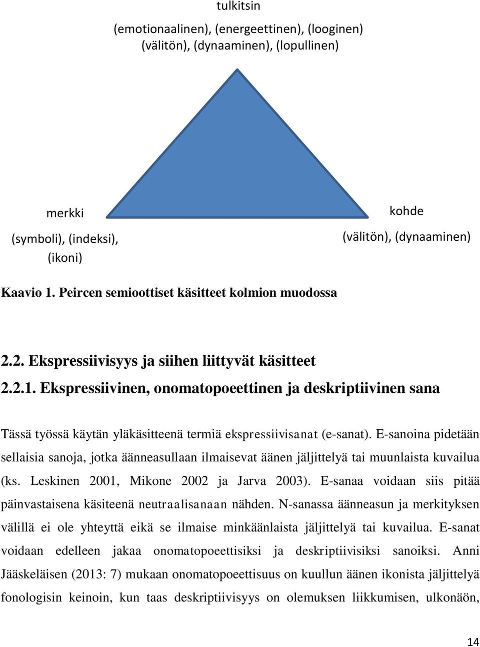 Ekspressiivinen, onomatopoeettinen ja deskriptiivinen sana Tässä työssä käytän yläkäsitteenä termiä ekspressiivisanat (e-sanat).