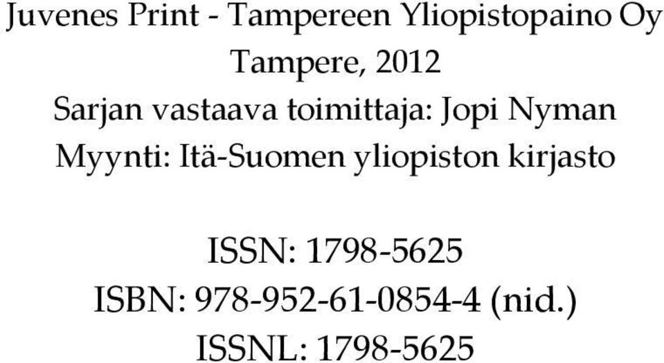 Nyman Myynti: Itä-Suomen yliopiston kirjasto