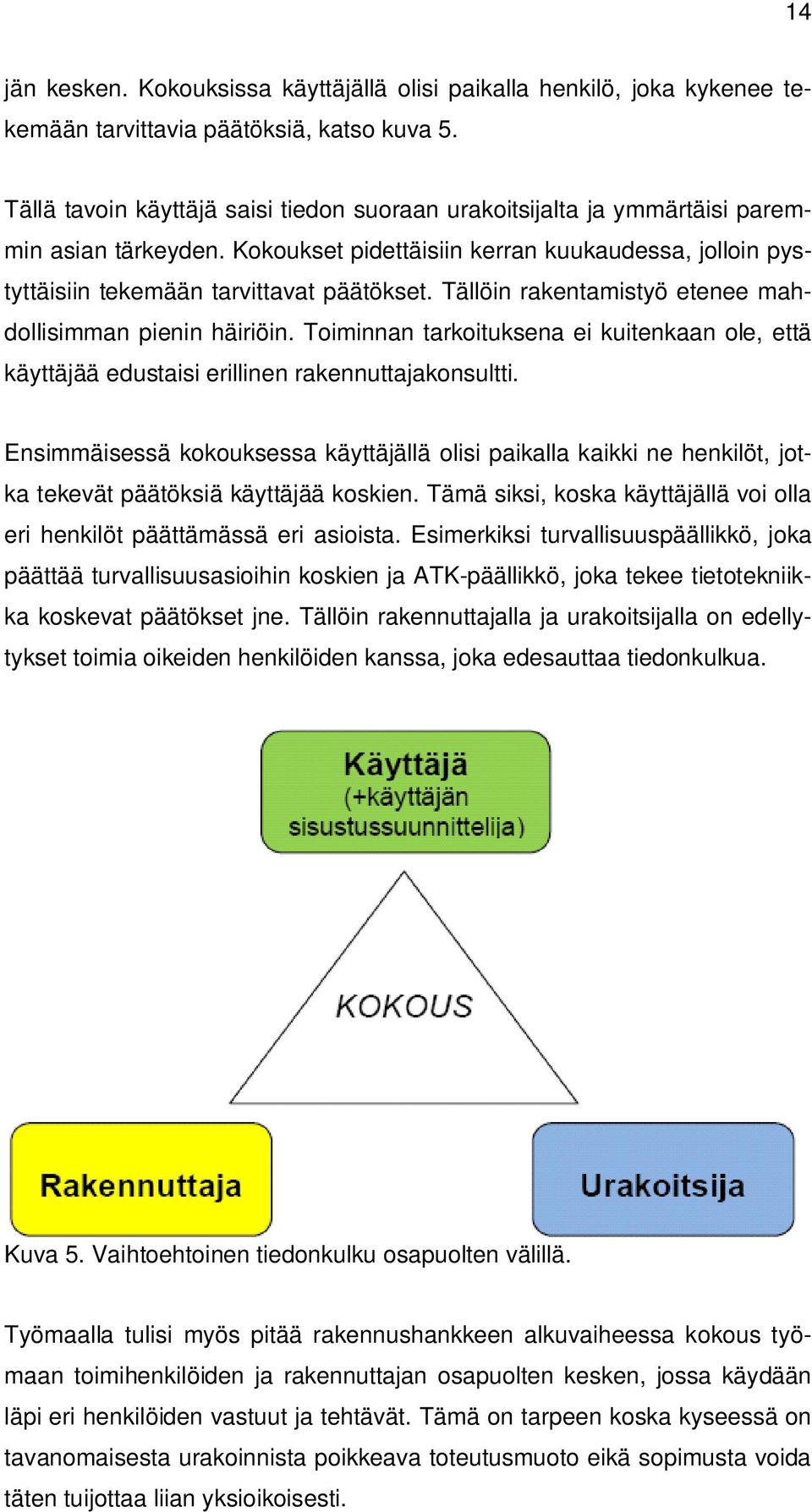 Tällöin rakentamistyö etenee mahdollisimman pienin häiriöin. Toiminnan tarkoituksena ei kuitenkaan ole, että käyttäjää edustaisi erillinen rakennuttajakonsultti.